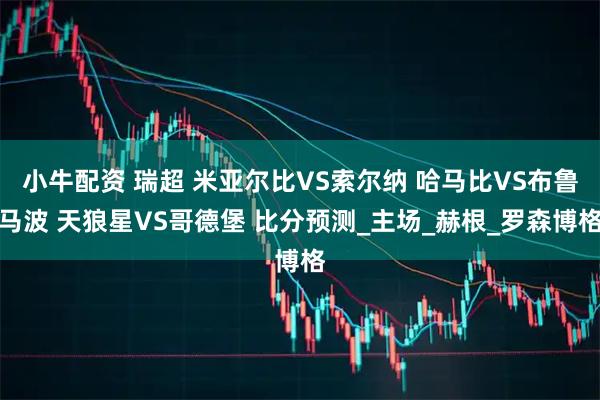 小牛配资 瑞超 米亚尔比VS索尔纳 哈马比VS布鲁马波 天狼星VS哥德堡 比分预测_主场_赫根_罗森博格
